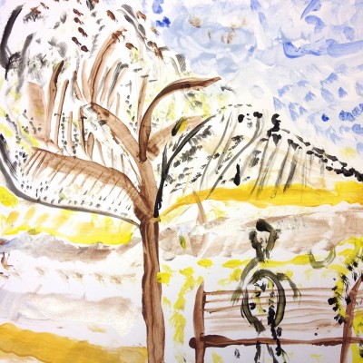 Bild eines Malenden mit einer Demenzerkrankung