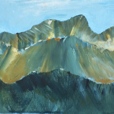 Bild einer Malenden mit einer Behinderung